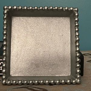 Keane Collection Silver Napkin Box with Beaded Edges